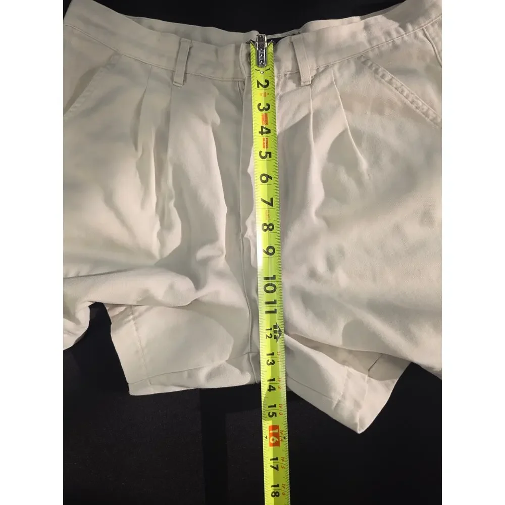 Puritan Men's Shorts Size 34 Beige Pleated Flat Front Casual Chino Pockets